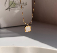 Small square bar necklace