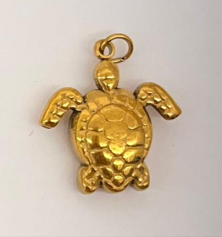 Textured turtle charm