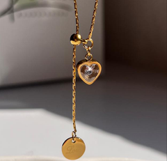 Heart stone necklace
