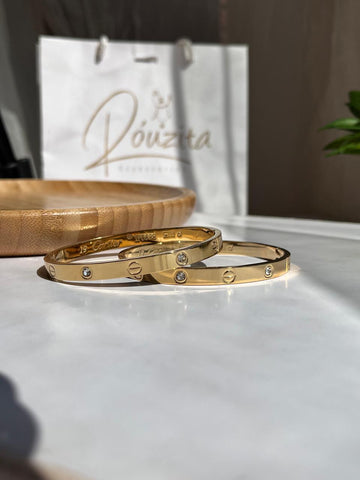 Diamond cartier bangle