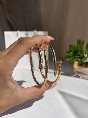 Nail with diamond bangle