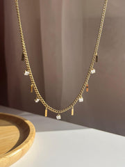 Rectangle lobes necklace