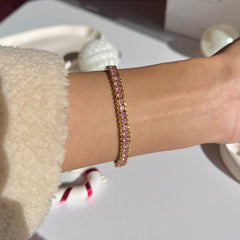 Rose tennis bracelet
