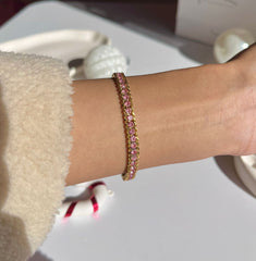 Rose tennis bracelet