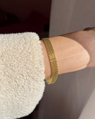 Golden weave bracelet