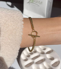 Golden float bracelet
