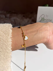 White heart bracelet