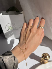 Golden hand chain
