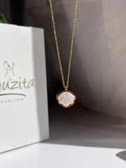 Seashell charm necklace