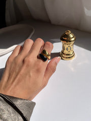 Cross black ring