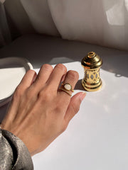 White opal ring
