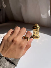 Gold dots ring