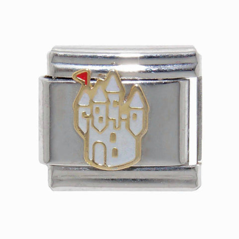 Gold castle charm