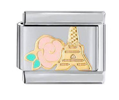 Flowery eiffel charm