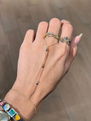 Gold dots hand chain