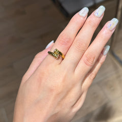 Diamond snake ring