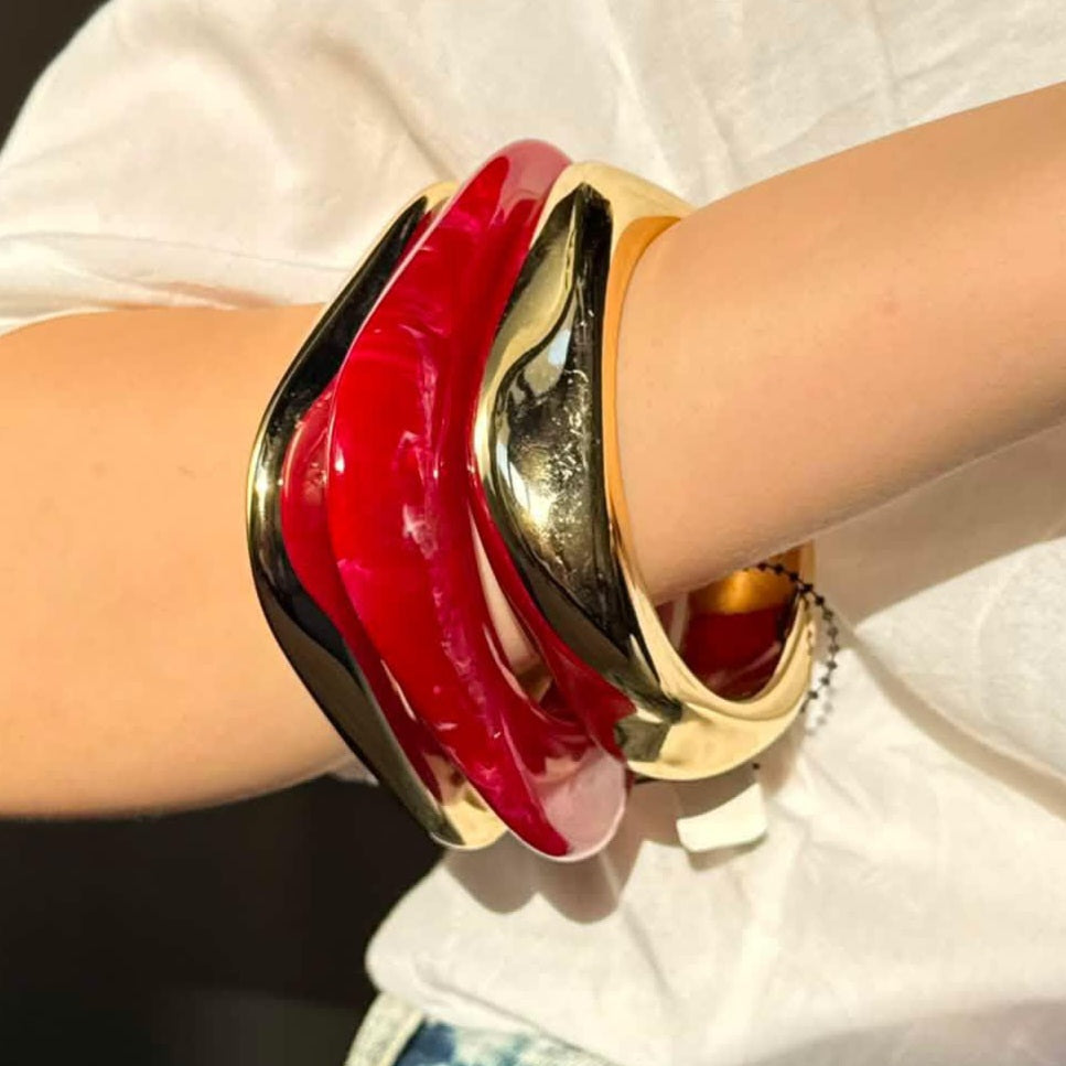 Red velvet set bangles