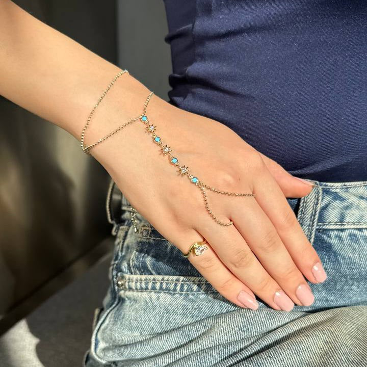 Blue dots hand chain