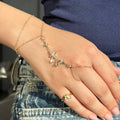 Dangling stars hand chain