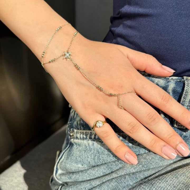 Golden hand chain