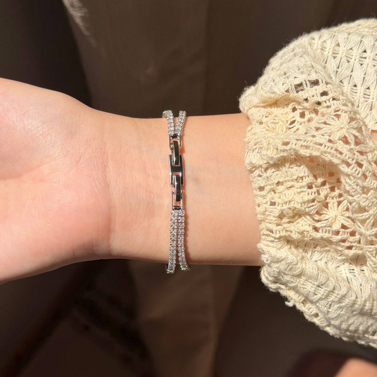 SILVER TENNIS BRACELET