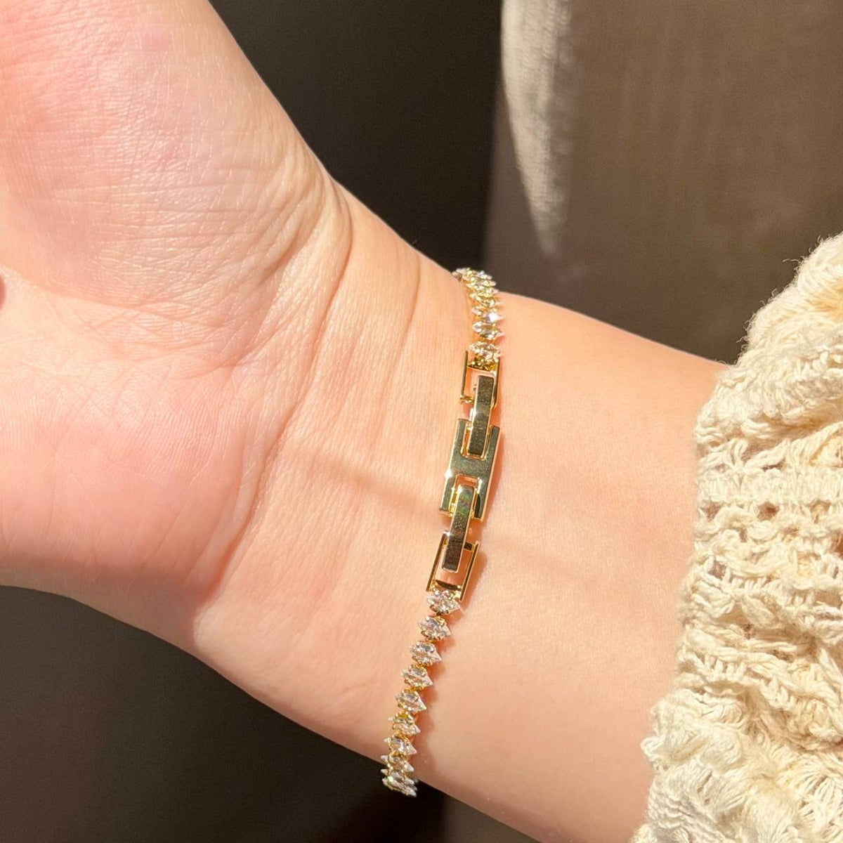GOLD TENNIS BRACELET