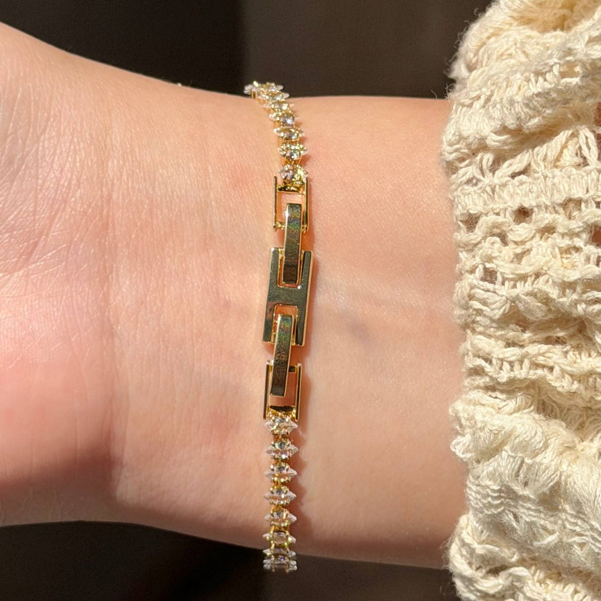 GOLD TENNIS BRACELET