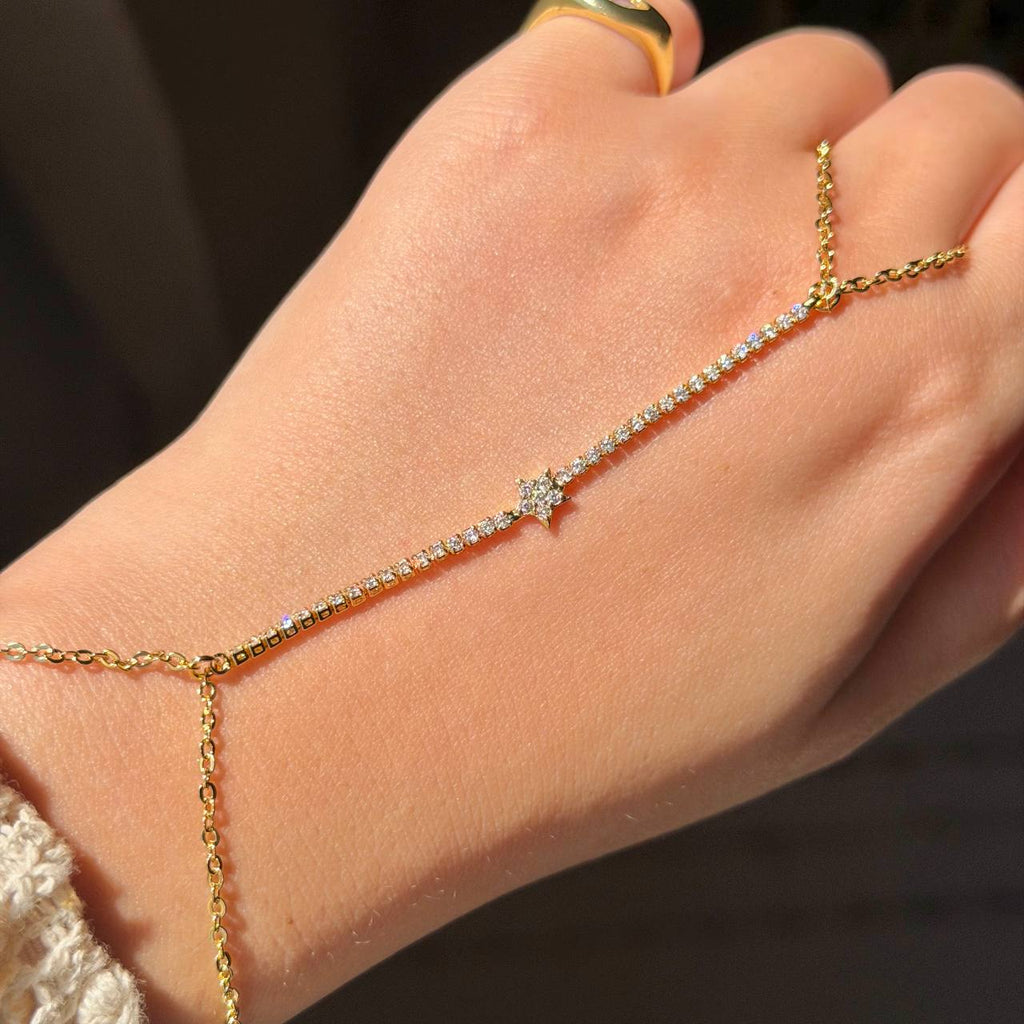 DIAMOND STAR HAND CHAIN