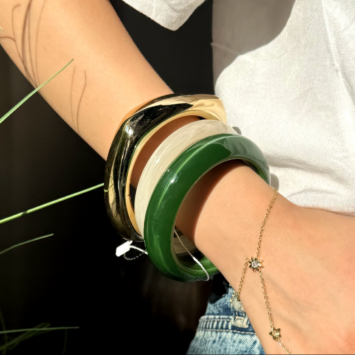 Stacked set bangles