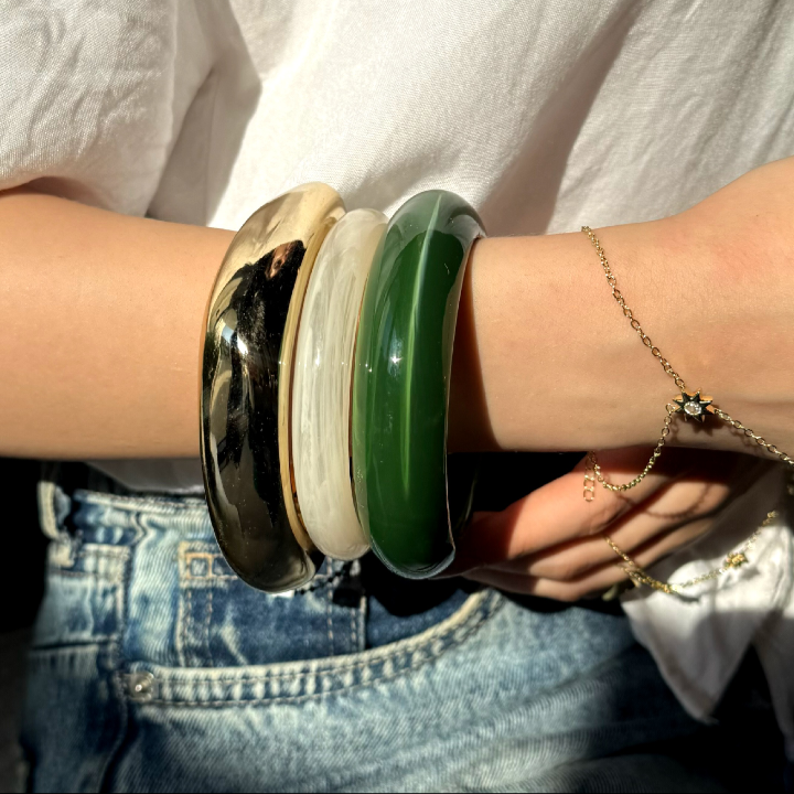 Stacked set bangles