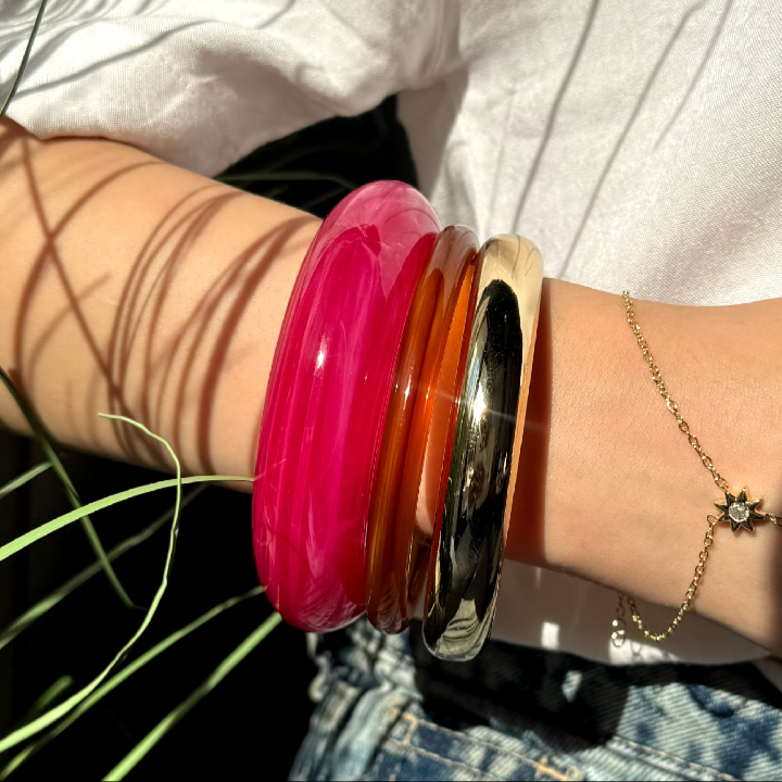 Soft touch set bangles