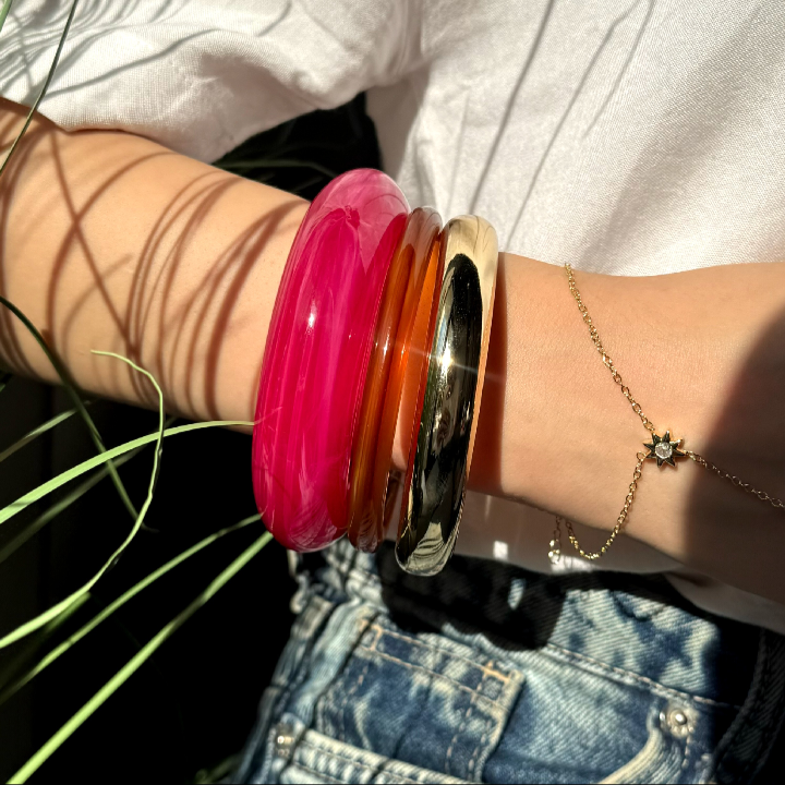 Soft touch set bangles