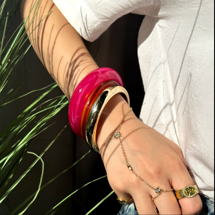 Soft touch set bangles