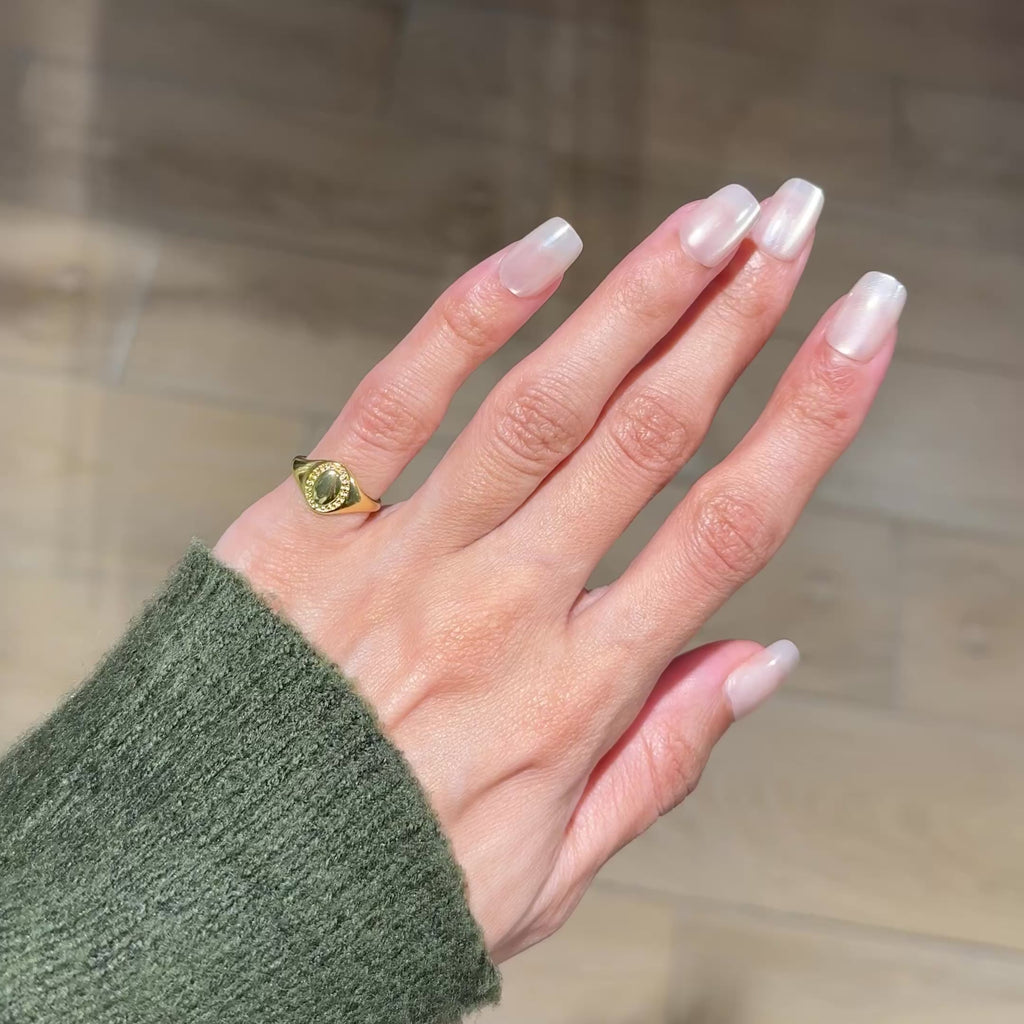 OVAL PINKY RING