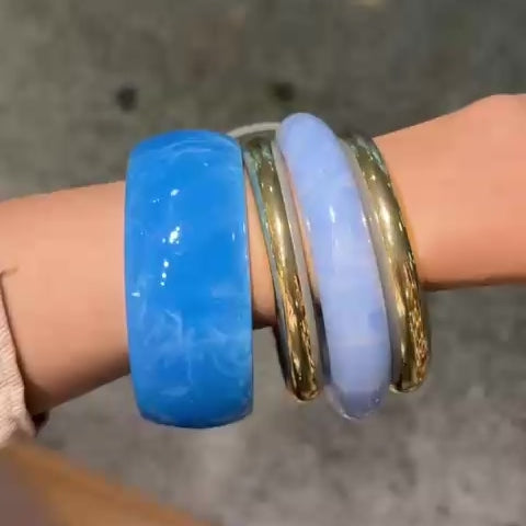 BLUE BULKY BANGELS