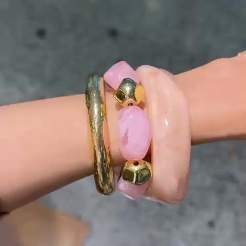 PINK BULKY BANGELS