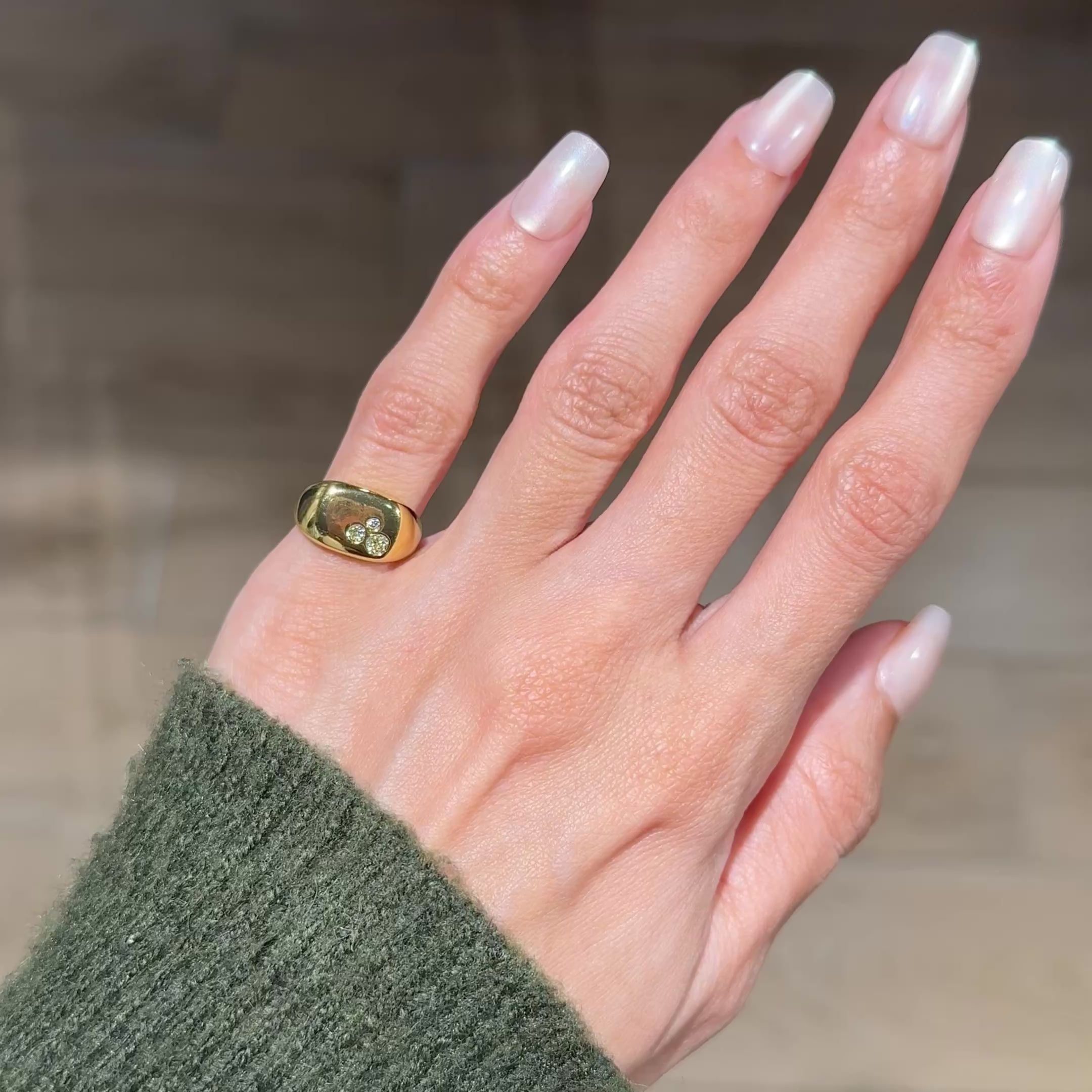 DIAMOND STONES PINKY RING