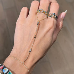 Golden dots hand chain