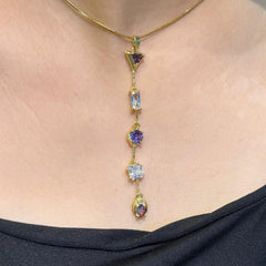 Purple lobes necklace