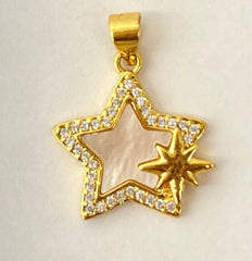 Opal north star charm