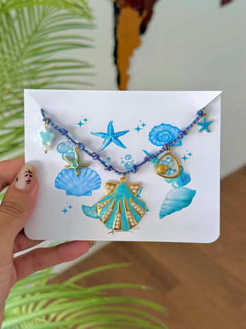 Blue Seashell Necklace